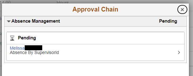 Image of approval chain message