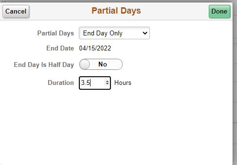 Image of Partial Days Option box