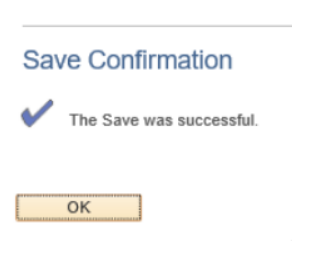 Image of Save Confirmation for Time Approval