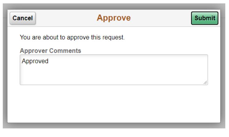 Image of absence approval confirmation message
