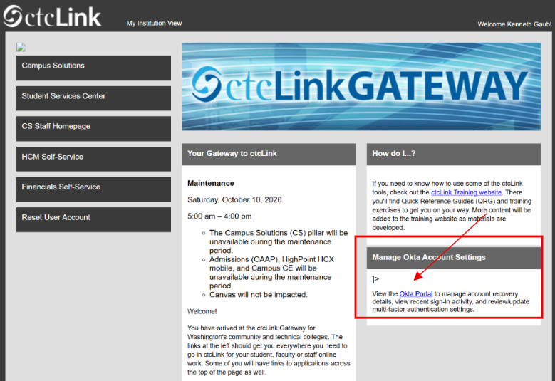 Okta Portal